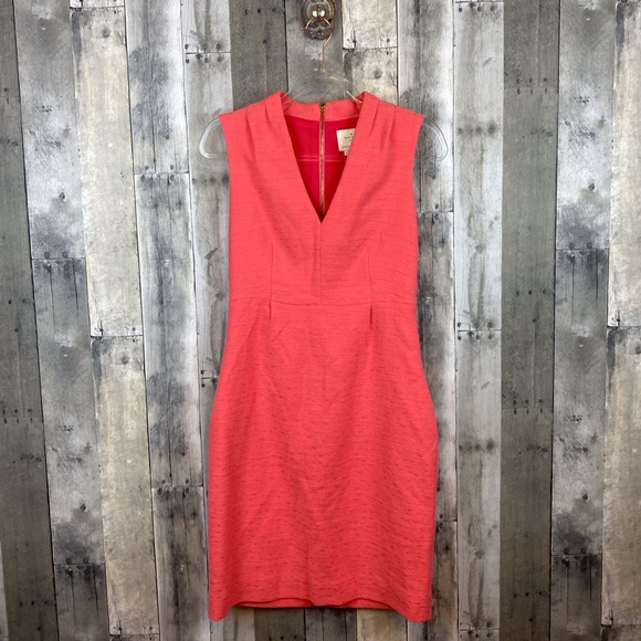 KATE SPADE Gwendolyn Dress Havana Super Coral Size 6 - Picture 9 of 13